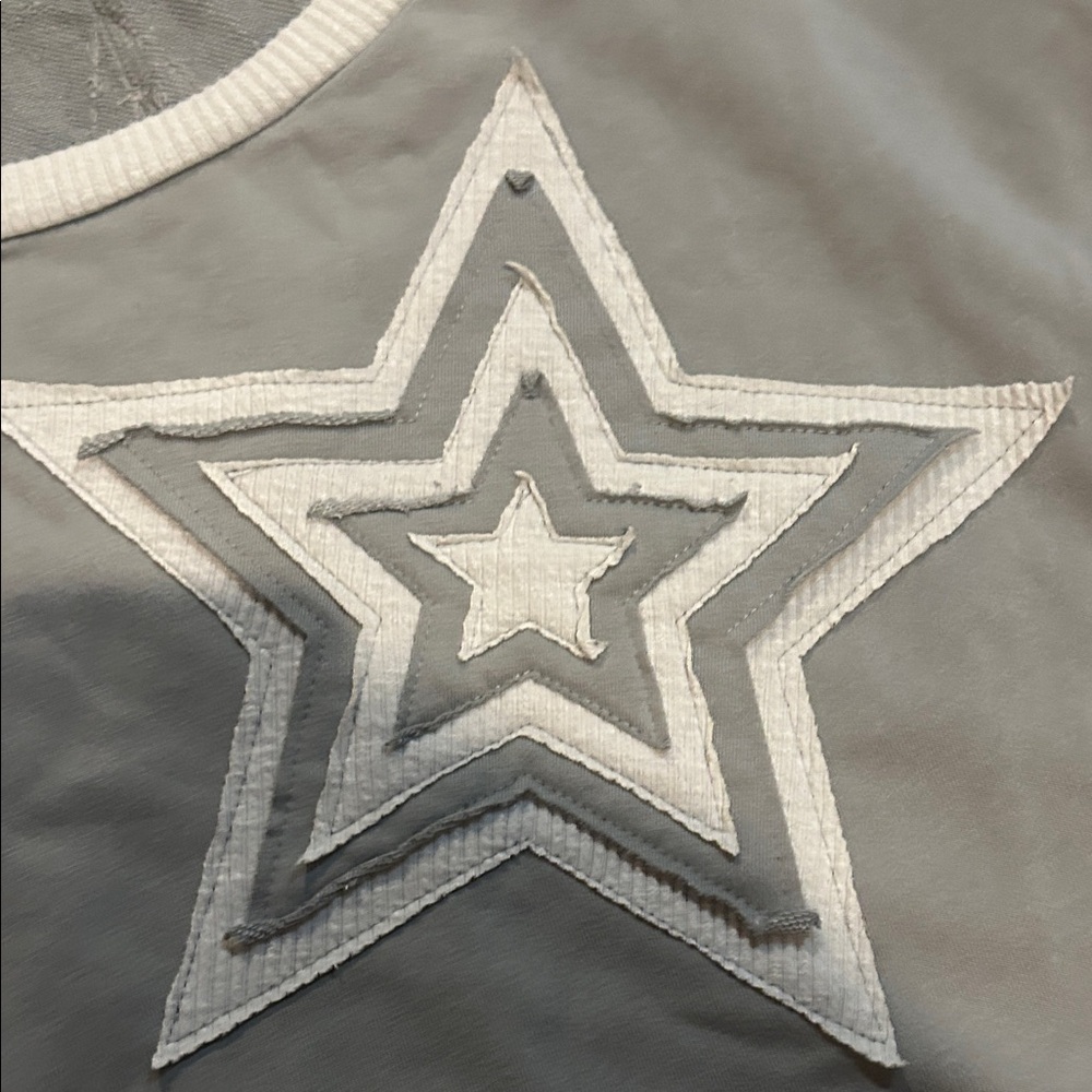 Angry Minnow Star Embellished Green Women's Sweatshirt - Picture 4 of 7